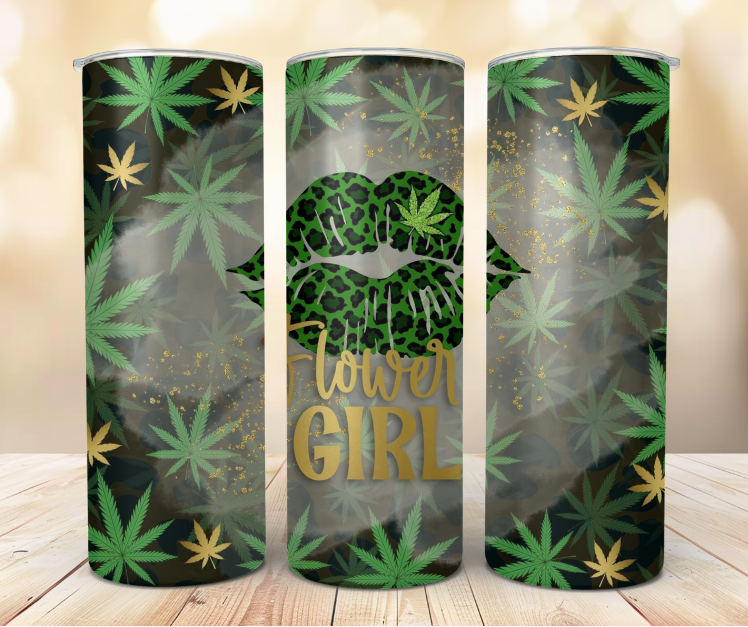 420 Lover Girl Tumbler | 20oz Handmade Smoke Effect Custom Cup