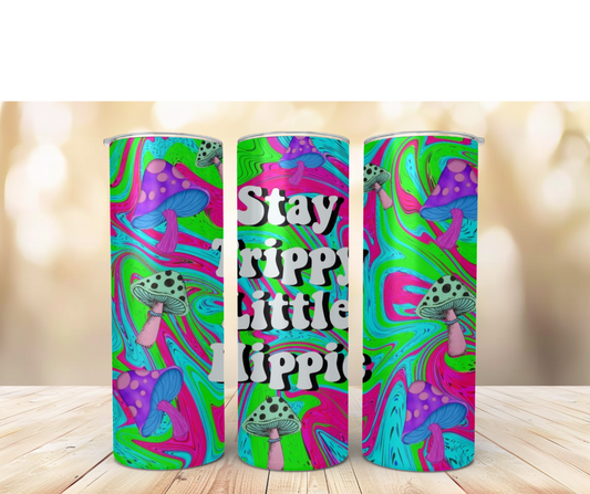 Hippie Stainless Steel Tumbler: Trippy Mushroom Design